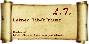 Lakner Tibériusz névjegykártya